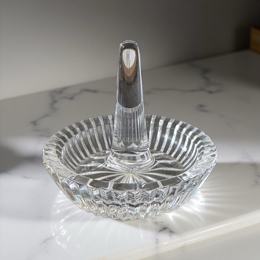 Waterford Crystal Clear Glass Ring Holder